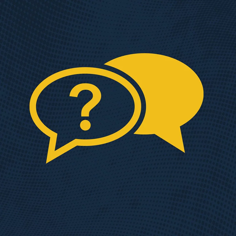 Frequently Asked Questions Icon in yellow